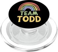 Happy Colorful Team Todd Rainbow Pride Green Yellow PopSockets PopGrip para MagSafe