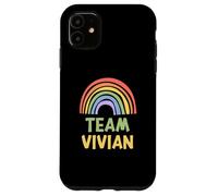 Happy Colorful Team Vivian Rainbow Pride Green Yellow Carcasa para iPhone 11