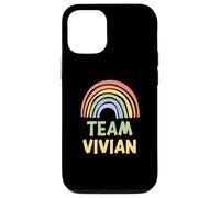 Happy Colorful Team Vivian Rainbow Pride Green Yellow Carcasa para iPhone 12/12 Pro