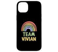 Happy Colorful Team Vivian Rainbow Pride Green Yellow Carcasa para iPhone 14 Plus