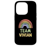 Happy Colorful Team Vivian Rainbow Pride Green Yellow Carcasa para iPhone 14 Pro