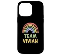 Happy Colorful Team Vivian Rainbow Pride Green Yellow Carcasa para iPhone 14 Pro MAX