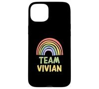 Happy Colorful Team Vivian Rainbow Pride Green Yellow Carcasa para iPhone 15 Plus