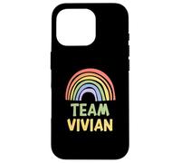 Happy Colorful Team Vivian Rainbow Pride Green Yellow Carcasa para iPhone 16 Pro