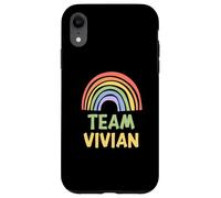 Happy Colorful Team Vivian Rainbow Pride Green Yellow Carcasa para iPhone XR