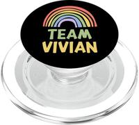 Happy Colorful Team Vivian Rainbow Pride Green Yellow PopSockets PopGrip para MagSafe