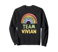 Happy Colorful Team Vivian Rainbow Pride Green Yellow Sudadera