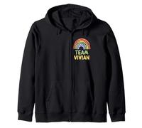 Happy Colorful Team Vivian Rainbow Pride Green Yellow Sudadera con Capucha