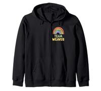 Happy Colorful Team Weaver Rainbow Pride Green Yellow Sudadera con Capucha