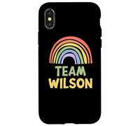 Happy Colorful Team Wilson Rainbow Pride Green Yellow Carcasa para iPhone X/XS