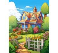 Happy Countryside - 500 pages talking about gardens houses and flowers coloring book for kids and adults.: A wonderful escape into blooming imagination.