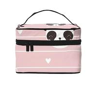 Happy Crabs Nautical Cute Crabs and Striped Pattern Cosmetic Bag Makeup Bag Travel Cosmetic Bags for Women Toiletry Bags, Princesa Panda, Talla única