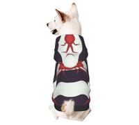 Happy Crabs - Sudadera náutica con diseño de cangrejos y rayas para perro, sudadera con capucha de invierno para cachorros, ropa para perros pequeños y medianos
