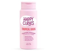 HAPPY CURVES Comfort Powder: Desodorante en polvo antirozaduras para cuerpo y pies sin talco para controlar las rozaduras en la parte interna de los m