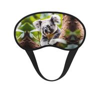 Happy Cute - Antifaz para dormir con estampado de koala, bloqueador de luz, cómodo, ideal para viajes, camping, meditación y yoga