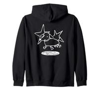 Happy Cute Dachshund Wiener Dog and Stars del Y2K 90s Sudadera con Capucha