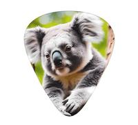 Happy Cute koala - Púas de guitarra impresas para guitarristas acústicos, eléctricos y de banda, 12 piezas en 3 grosores diferentes