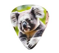Happy Cute koala - Púas de guitarra resistentes al desgaste para guitarra, bajo, guitarra eléctrica, ukelele, finas, medianas, pesadas, 12 púas de guitarra
