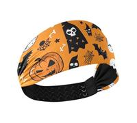 Happy Cute Spooky Season - Diadema de entrenamiento antideslizante naranja para yoga, gimnasio, yoga, lavado de la cara, cintas para el pelo de mujer