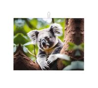 Happy Cute - Tapete de secado de cocina con estampado de koala, 18 x 24 pulgadas, adecuado para colocar pequeños electrodomésticos en la cocina