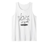 Happy Cute Wiener Dog Dachshund and Stars del Y2K 90 Camiseta sin Mangas