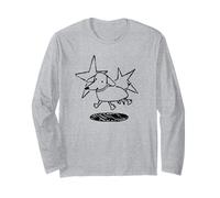 Happy Cute Wiener Dog Dachshund and Stars del Y2K 90 Manga Larga