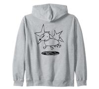 Happy Cute Wiener Dog Dachshund and Stars del Y2K 90 Sudadera con Capucha
