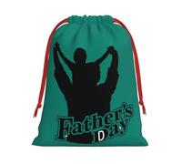 Happy Dad - Bolsas de regalo reutilizables multiusos con estampado del día del padre, elegantes bolsas de regalo para mujeres, bolsas de regalo de Navidad