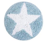 Happy Decor Kids -Cojín Round Star 100% Algodón Natural- Relleno: 100% Poliéster -Azul- 30x30 cm