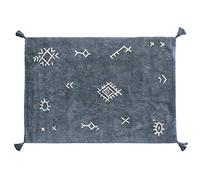 Happy Decor Kids HDK-Alfombra Itza - Azul Piedra, Beige - 100% algodón (Reciclado) - 120x160
