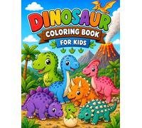 Happy Dinosaurs Coloring Book: 30 Prehistoric Friends to color for Kids Ages 4-8 (Happy Coloring Book for Kids)