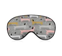 Happy Dogs, máscara de dormir dibujada a mano con correa ajustable, cómoda máscara de ojos suave para dormir, máscaras de ojos bloqueadoras de luz