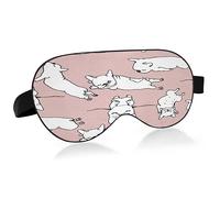 Happy Dogs Sleep Mask Lightweight Soft Breathable Eye Mask with Adjustable Strap Blackout Eye Mask for Women Men for Travel Night Sleeping