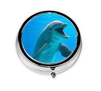 Happy Dolphin - Mini caja de medicina organizadora portátil de bolsillo para medicinas