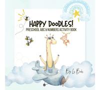 Happy Doodles! Preschool ABC & Numbers Activity Book: ABC Tracing, Color & Animal Matching, Counting Practice for Ages 3-5