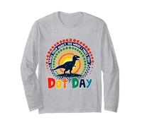 Happy Dot Day For Kids Girls Teacher Student Toddler Manga Larga