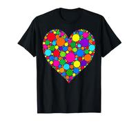 Happy Dot Day Heart Colorful Polka Dot Women Kids Teen Girl Camiseta