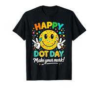 Happy Dot Day Smile Face Colorful Polka Dot Girls Teen Kids Camiseta