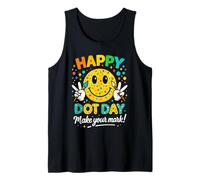 Happy Dot Day Smile Face Colorful Polka Dot Girls Teen Kids Camiseta sin Mangas