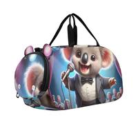 Happy Duck - Bolsa de viaje con paraguas para niñas, bolsa de viaje para fin de semana, bolsa de viaje para niños, bolsa de deporte para bailar, Concierto de esmoquin de Koala Dapper, Classic