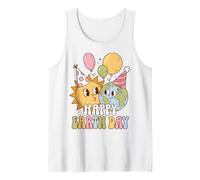 Happy Earth Day Planet Birthday Party Celebration Camiseta sin Mangas