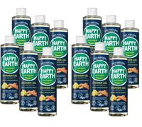 Happy Earth Gel de Ducha - Para Hombres y Mujeres - Gel de Ducha - 100% Ingredientes Naturales & Veganos - Sándalo de Limón - 300 ML (Paquete de 2)