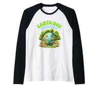 Happy EarthDay Save The Planet Kawaii Día de la Tierra Todos los días Camiseta Manga Raglan
