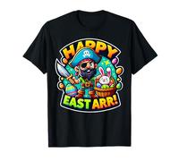 Happy East Arr Funny Pirate Easter Boys Kids Toddler Bunny Camiseta