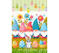 HAPPY EASTER BLANK DRAWING BOOK GNOMES AND FUNNY BUNNY: DRAWING NOTEBOOK JOURNAL FOR CHILDREN, EASTER GIFT FOR KIDS