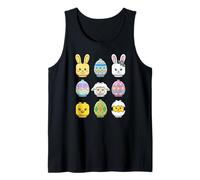 Happy Easter Building Blocks Faces Minifig Brick Toy para niños Camiseta sin Mangas