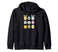 Happy Easter Building Blocks Faces Minifig Brick Toy para niños Sudadera con Capucha