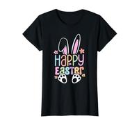Happy Easter Bunny - Bonito diseño de Pascua para niños y niñas Camiseta gráfica económica, Mujer, Negro, M