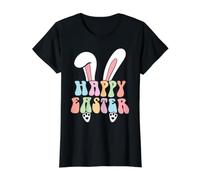 Happy Easter Bunny - Bonito diseño de Pascua para niños y niñas Camiseta gráfica económica, Mujer, Negro, M