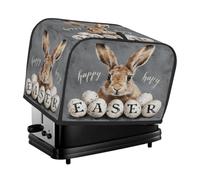 Happy Easter Bunny - Cubierta para tostadora de 4 rebanadas de polvo para máquina de pan, pequeño electrodoméstico de cocina